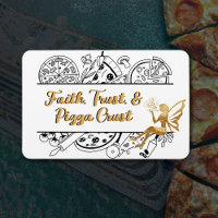 Confiance et Pizza Crust | Aimant de porte de croi