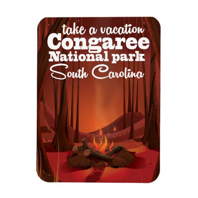 Magnet Flexible Congaree National park travel poster (Vertical)