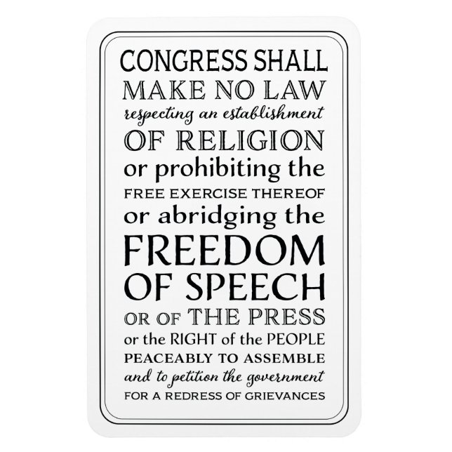 Magnet Flexible Connaître vos droits de premier amendement (Vertical)