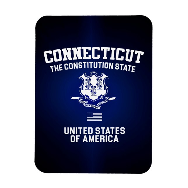 Magnet Flexible Connecticut L'État Constitutionnel (Vertical)