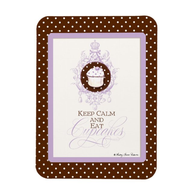 Magnet Flexible Conserver le calme et manger des gâteaux - Mode te (Vertical)