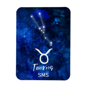 Magnet Flexible Constellation du zodiaque Taureau Galaxie bleue Mo