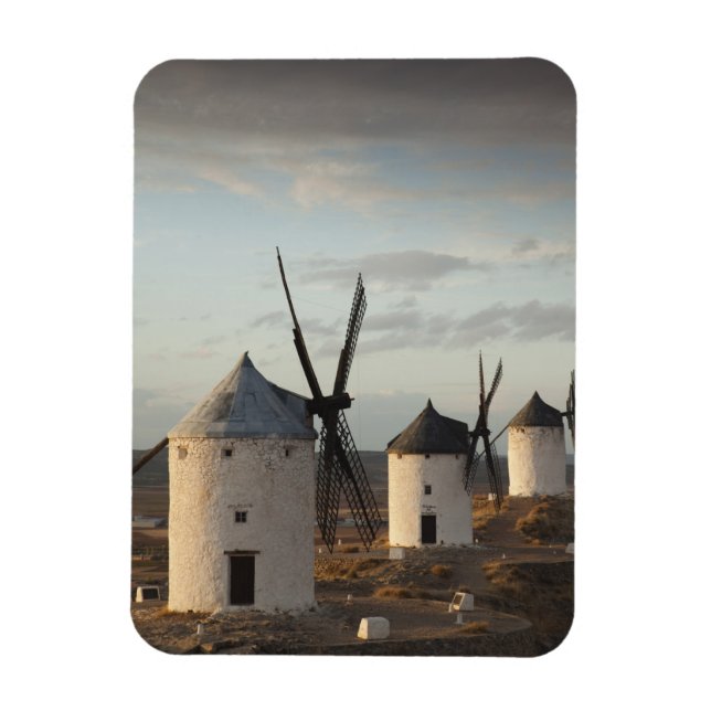 Magnet Flexible Consuegra, antiques moulins à vent de La Mancha (Vertical)