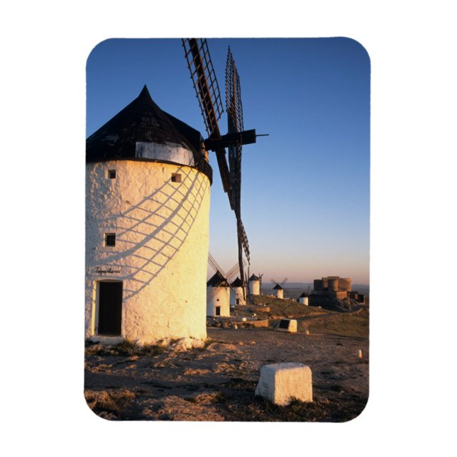 Magnet Flexible Consuegra, La Mancha, Espagne, moulins à vent (Vertical)