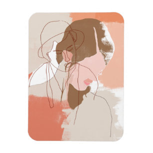 Magnet Flexible Contour peint Portrait féminin