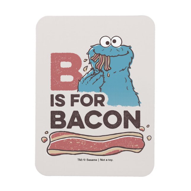 Magnet Flexible Cookie Monster | B est pour Bacon (Vertical)