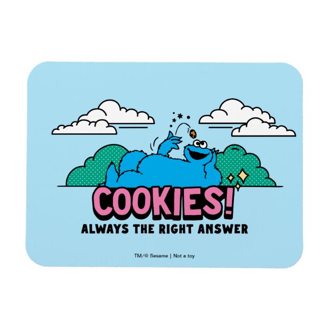 Magnet Flexible Cookie Monster | Les cookies sont toujours la bonn (Horizontal)
