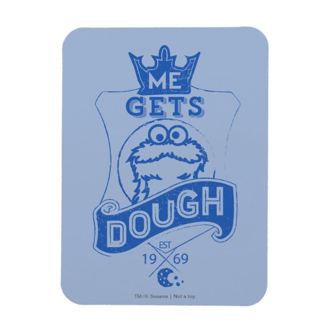 Magnet Flexible Cookie Monster Me Gets Dough (Vertical)