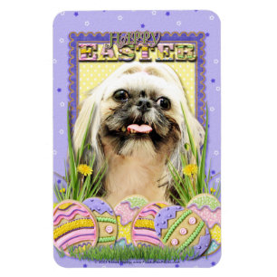 Magnet Flexible Cookies d'oeufs de Pâques - Shih Tzu - Opal