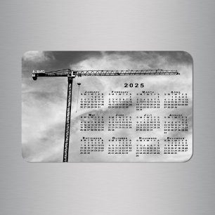Magnet Flexible Cool Construction Grue Photo Calendrier 2025