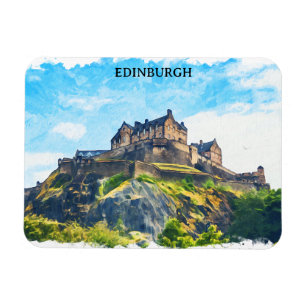 Magnet Flexible Cool Edimbourg Scotland Castle Painting