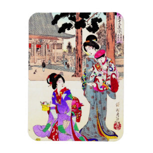 Magnet Flexible Cool oriental japonais classique geisha lady art