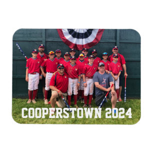 Magnet Flexible Cooperstown NY Baseball Custom Team Photo