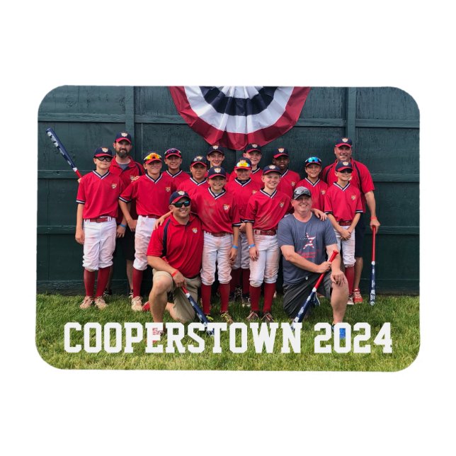 Magnet Flexible Cooperstown NY Baseball Custom Team Photo (Horizontal)