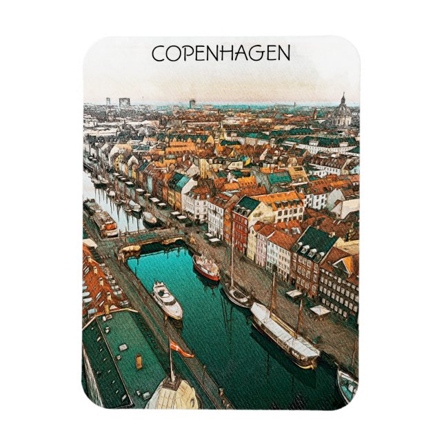 Magnet Flexible Copenhague Danemark City View (Vertical)