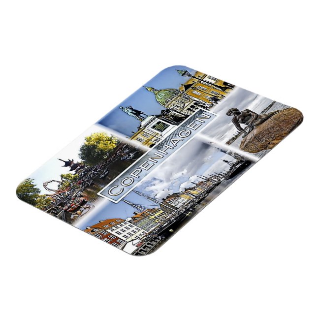 Magnet Flexible Copenhague - Danemark - Mosaic - (Côté Gauche)