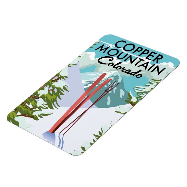 Magnet Flexible Copper Mountain Colorado Ski (Côté Gauche)