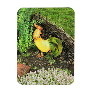 Magnet Flexible Coq jaune et vert