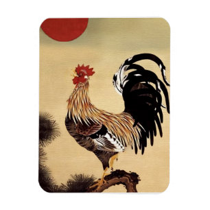 Magnet Flexible Coq qui chante de Itō Jakuchū