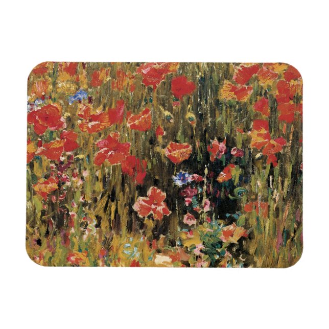 Magnet Flexible Coquelicots par Robert Vonnoh, Impressionnisme Vin (Horizontal)