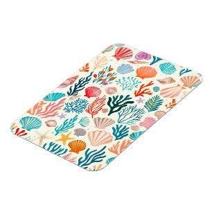 Magnet Flexible Coquillage de corail d'été tropical coloré