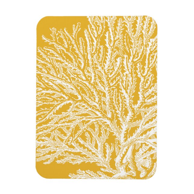 Magnet Flexible Corail jaune et blanc (Vertical)