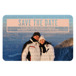 Magnet Flexible Coral Modern Cut Out Enregistrer l'aimant Date
