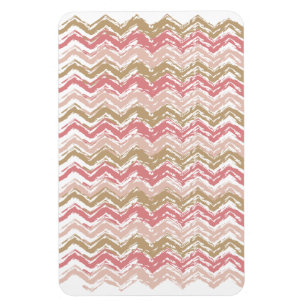 Magnet Flexible Coral Spice Scribble ZigZag Chevron Motif