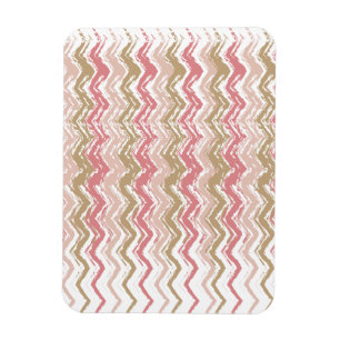 Magnet Flexible Coral Spice Scribble ZigZag Chevron Motif