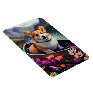 Magnet Flexible Corgi sur une pagaie : une aventure Pittoresque