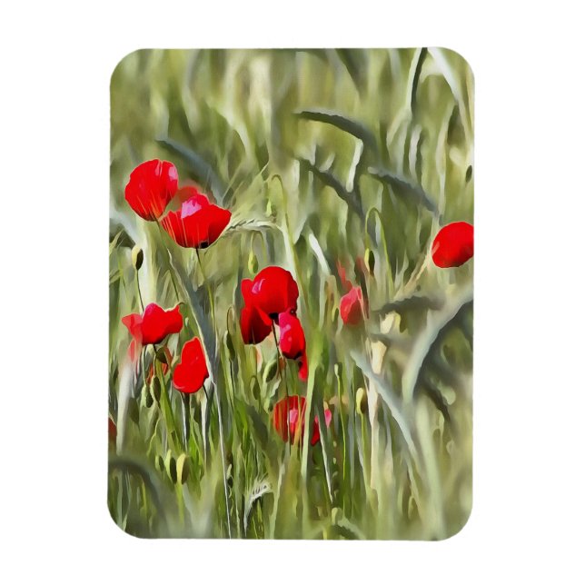 Magnet Flexible Corn Poppies (Vertical)