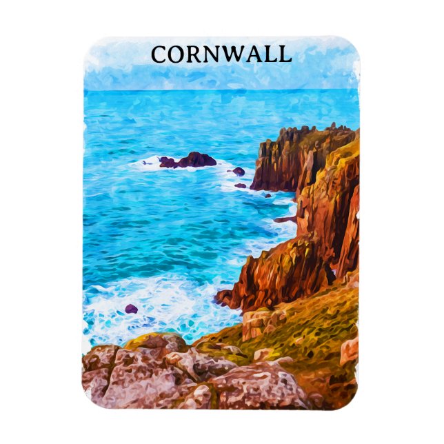 Magnet Flexible Cornwall Angleterre Royaume-Uni Paysage côtier (Vertical)