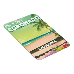 Magnet Flexible Coronado California beach travel poster