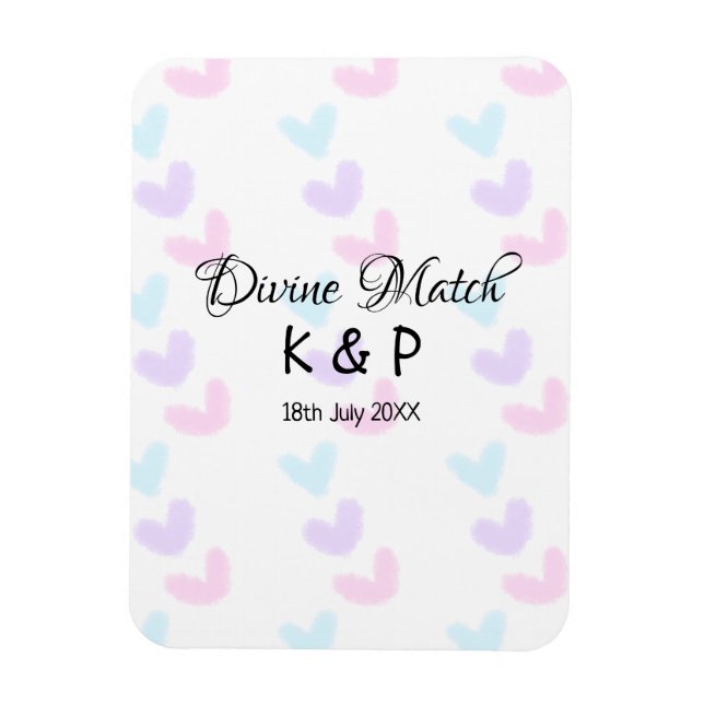 Magnet Flexible Correspondance divine ajouter un couple nom lettre (Vertical)