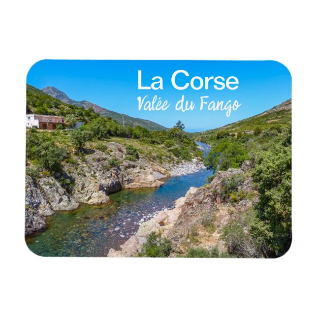 Magnet Flexible Corse France Fango Valley Souvenir (Horizontal)