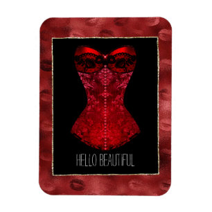 Magnet Flexible Corset Lèvres Rouges