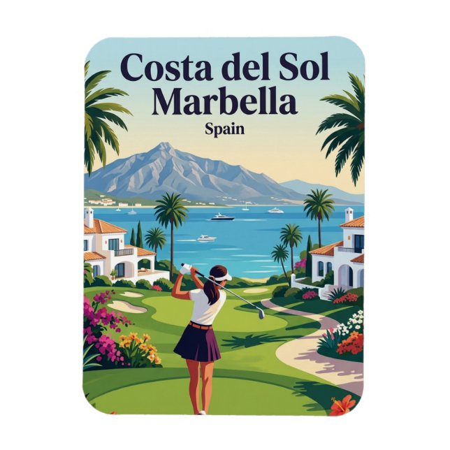 Magnet Flexible Costa del Sol Marbella Espagne (Vertical)