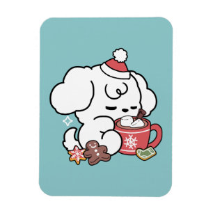 Magnet Flexible Cosy Puppy Dreams - Chocolat chaud et Noël