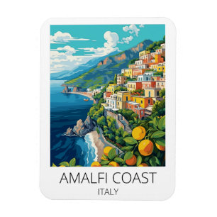 Magnet Flexible Côte Amalfitaine Italie Minimal Voyage Vintage