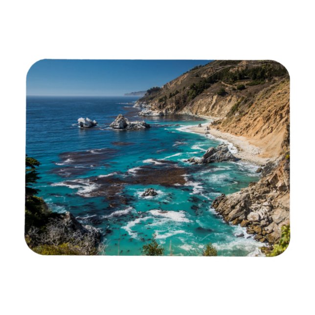 Magnet Flexible Côte Big Sur, Côte Ouest, Côte Pacifique (Horizontal)