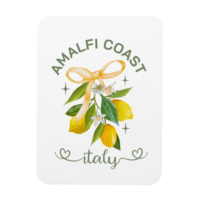 Magnet Flexible Côte d'Amalfi Italie Citron & Bow - Personnalisé (Vertical)