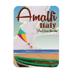 Magnet Flexible Côte d'Amalfi Italie Impression de poster de voyag