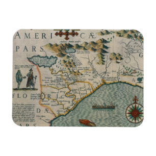 Magnet Flexible Côte de la Caroline du Nord, détail de la carte