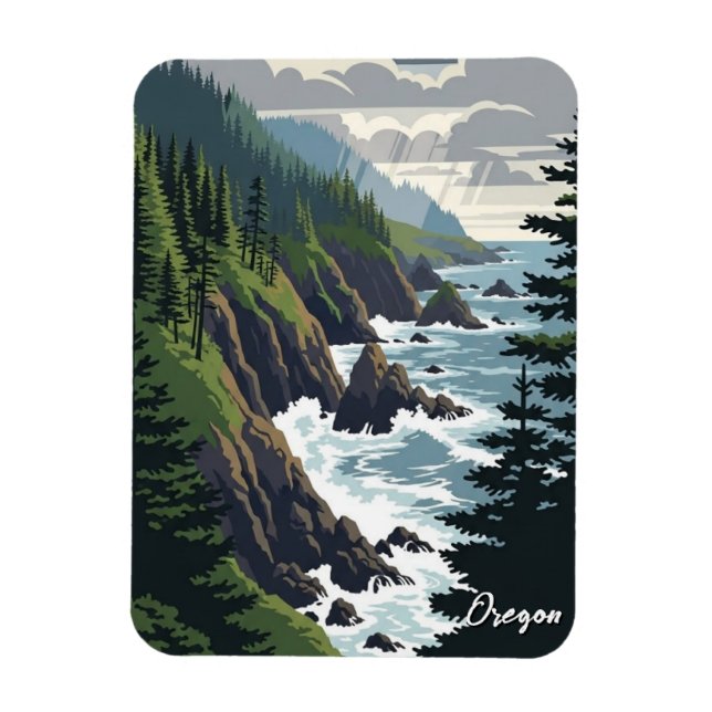 Magnet Flexible Côte de l'Oregon (Vertical)