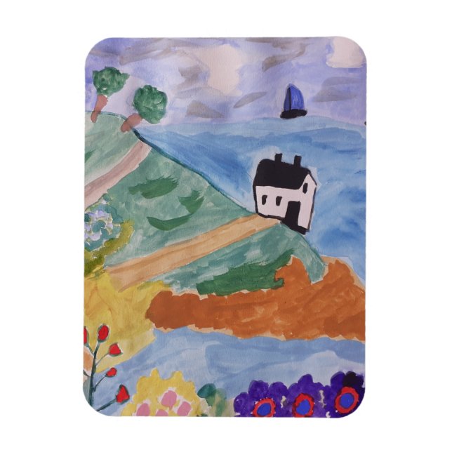 Magnet Flexible Côte d'été et Fleur (Vertical)