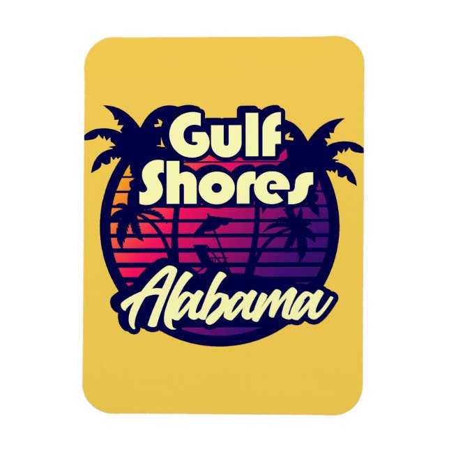 Magnet Flexible Côte du Golfe Alabama (Vertical)