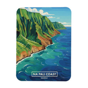 Magnet Flexible Côte Nā Pali Kauai Hawaii Voyage