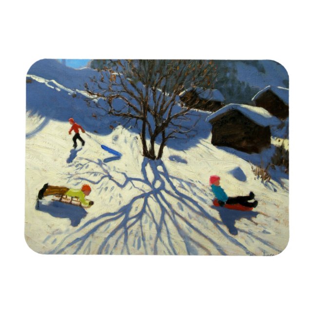 Magnet Flexible Coteau d'hiver Morzine France (Horizontal)