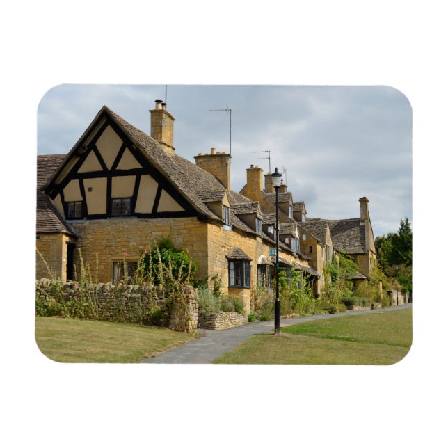Magnet Flexible Cottages à Broadway, Cotswolds rectangle magnétiqu (Horizontal)