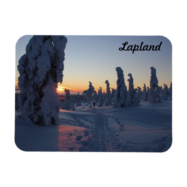 Magnet Flexible Couché de soleil sur la forêt (Horizontal)